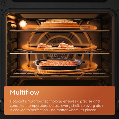 Hotpoint 60cm Electric Double Oven Cooker - HDE6IDC2X