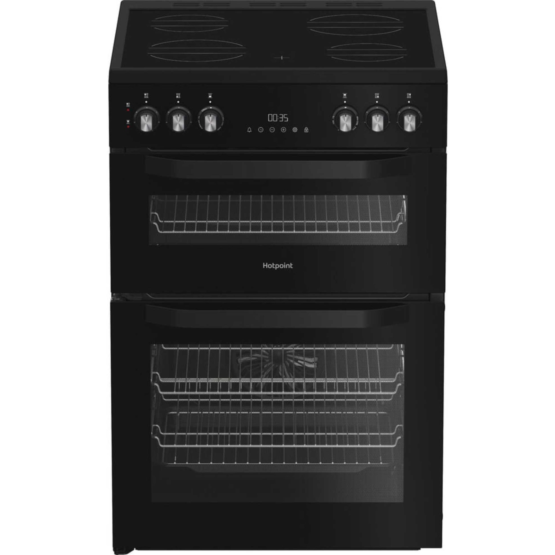 Hotpoint 60cm Electric Double Oven Cooker - HDE6VDB1
