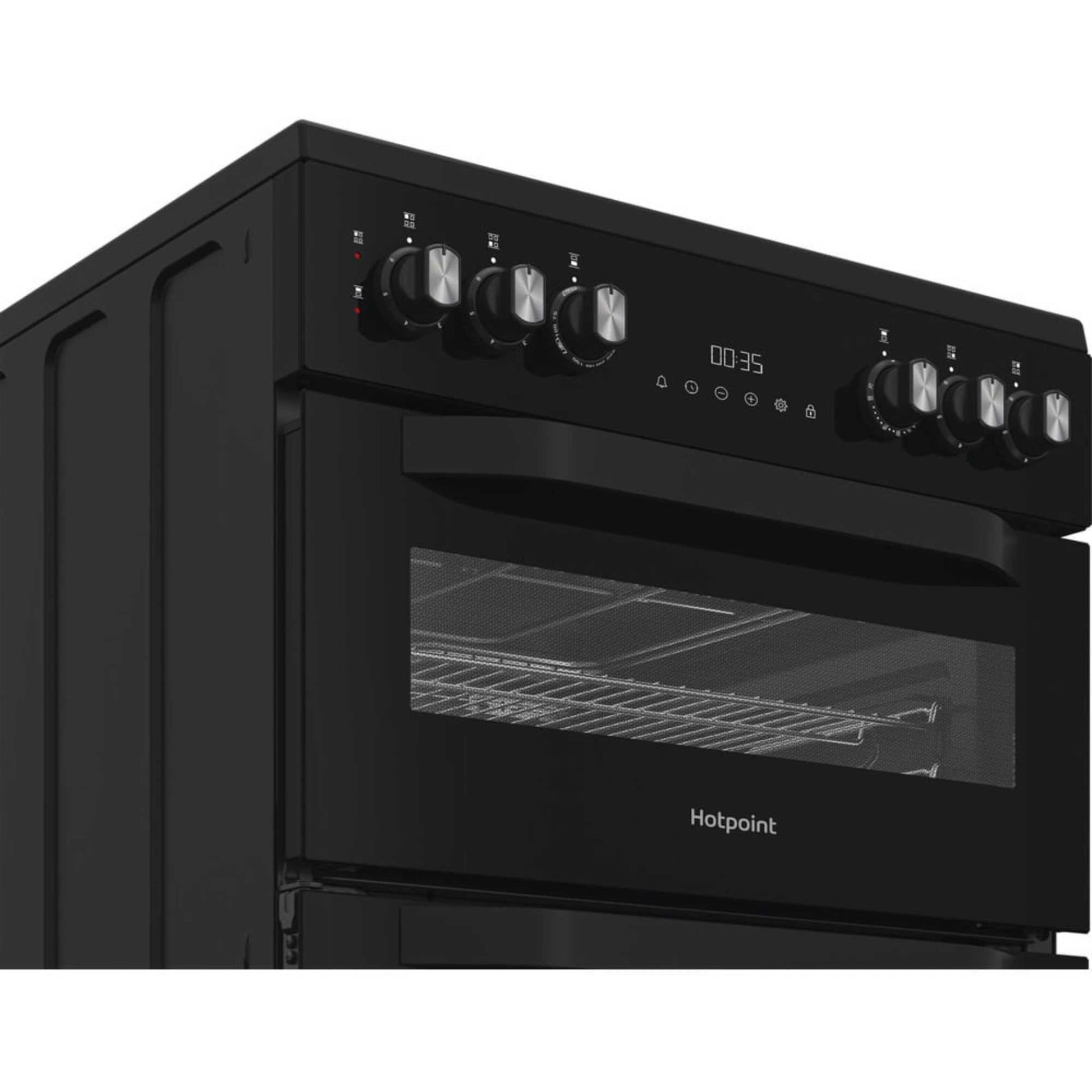 Hotpoint 60cm Electric Double Oven Cooker - HDE6VDB1