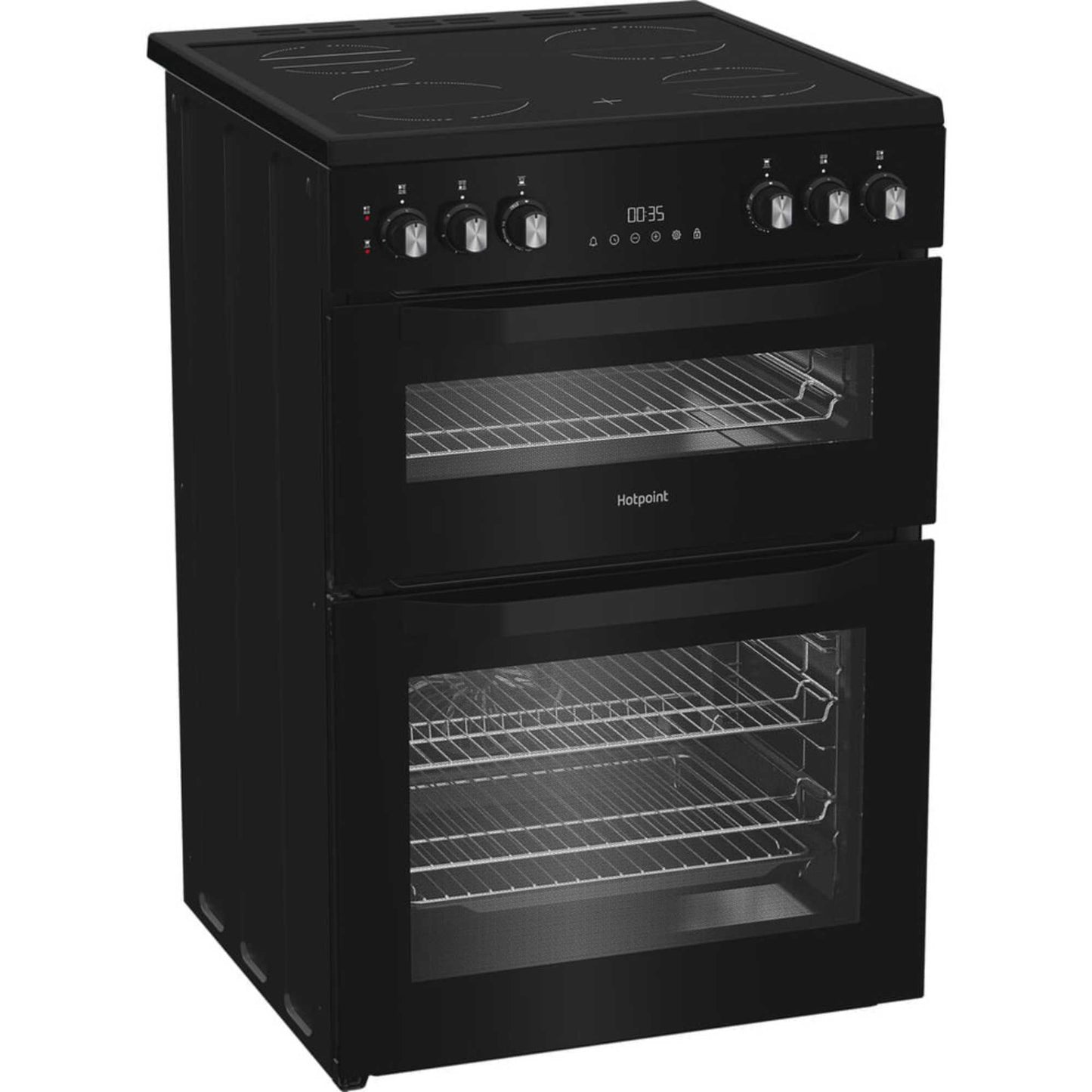 Hotpoint 60cm Electric Double Oven Cooker - HDE6VDB1