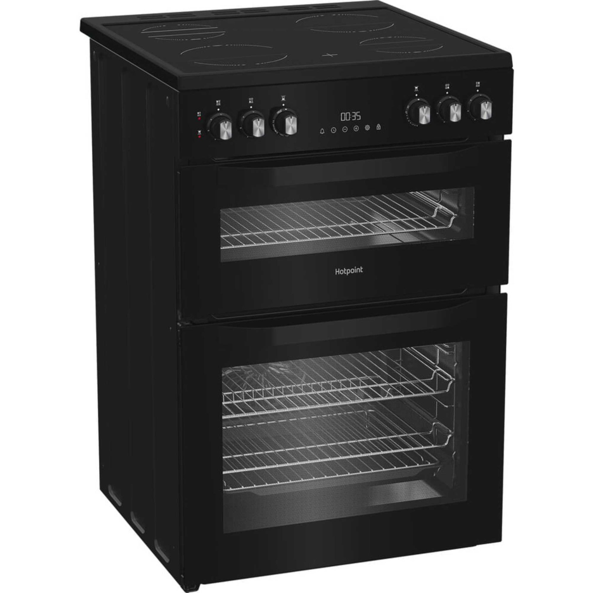 Hotpoint 60cm Electric Double Oven Cooker - HDE6VDB1