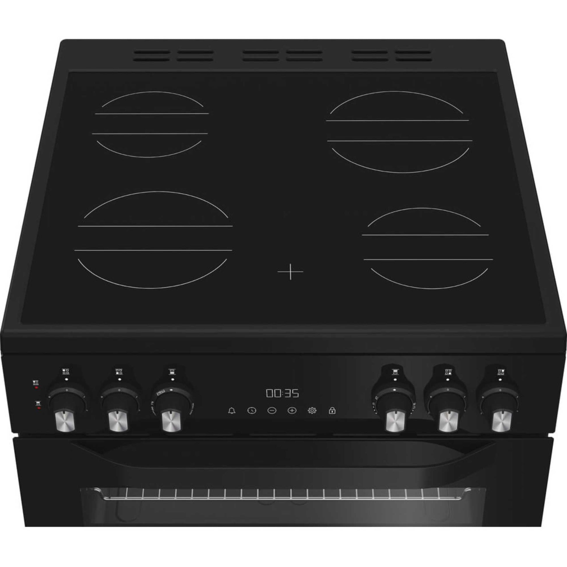 Hotpoint 60cm Electric Double Oven Cooker - HDE6VDB1