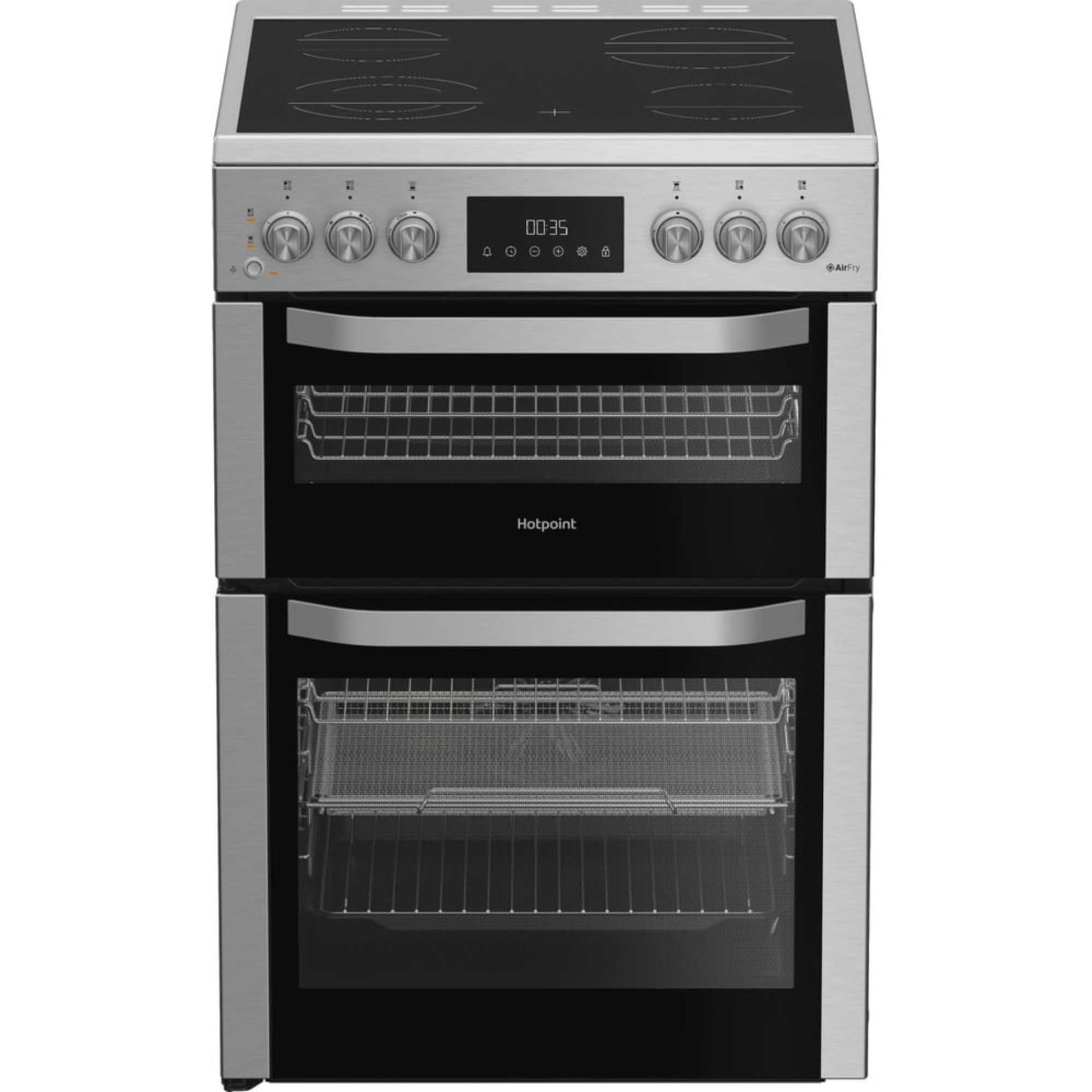 Hotpoint 60cm Electric Double Cooker Cooker - HDE6VDCASX