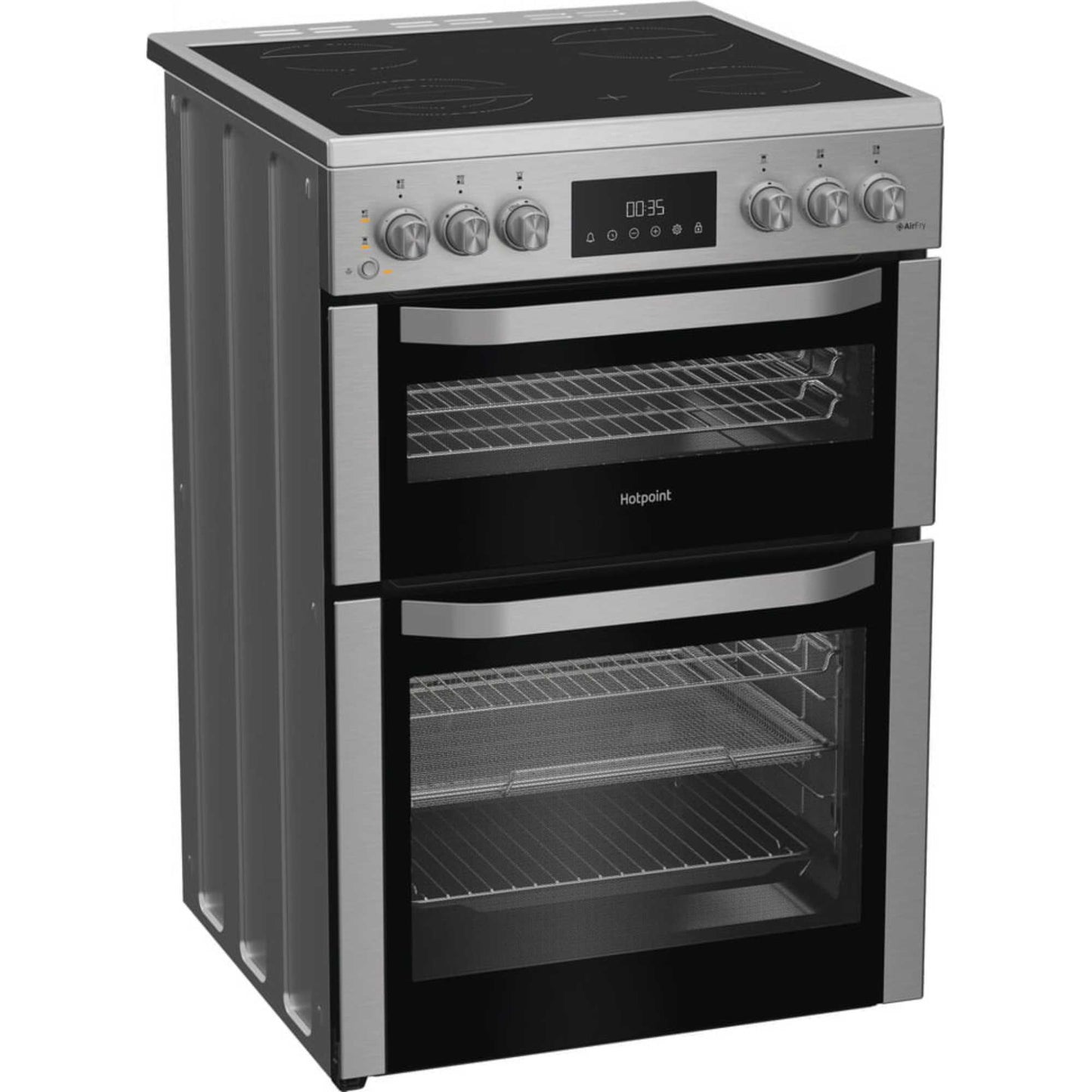 Hotpoint 60cm Electric Double Cooker Cooker - HDE6VDCASX
