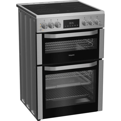 Hotpoint 60cm Electric Double Cooker Cooker - HDE6VDCASX