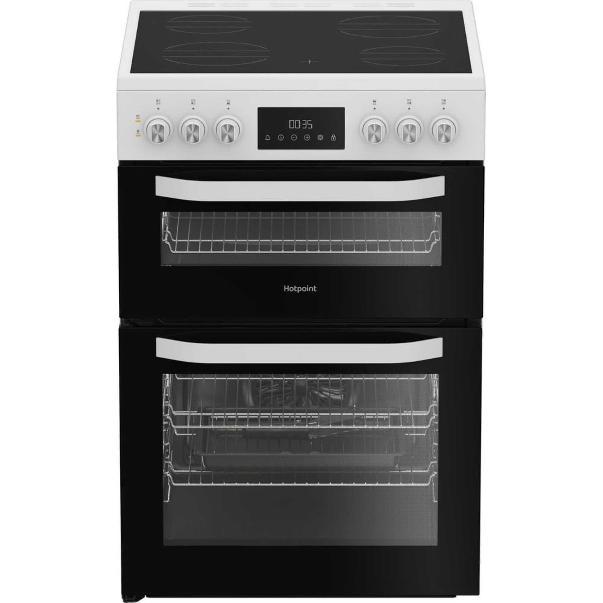 Hotpoint 60cm Electric Double Oven Cooker - HDE6VDW