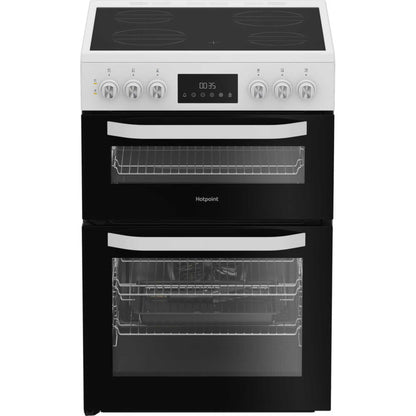 Hotpoint 60cm Electric Double Oven Cooker - HDE6VDW