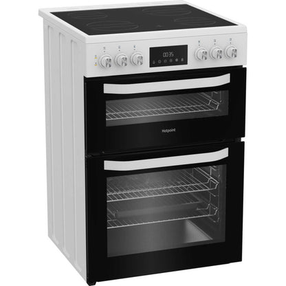 Hotpoint 60cm Electric Double Oven Cooker - HDE6VDW