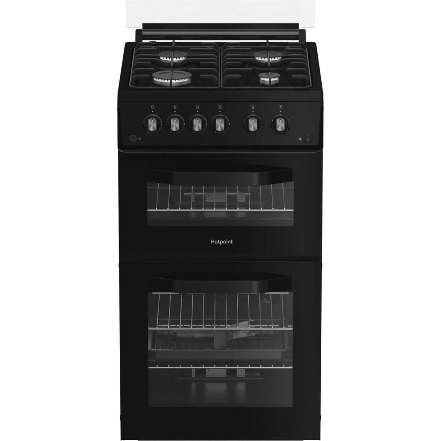 Hotpoint 50cm Gas Double Oven Cooker - HDG5GCB