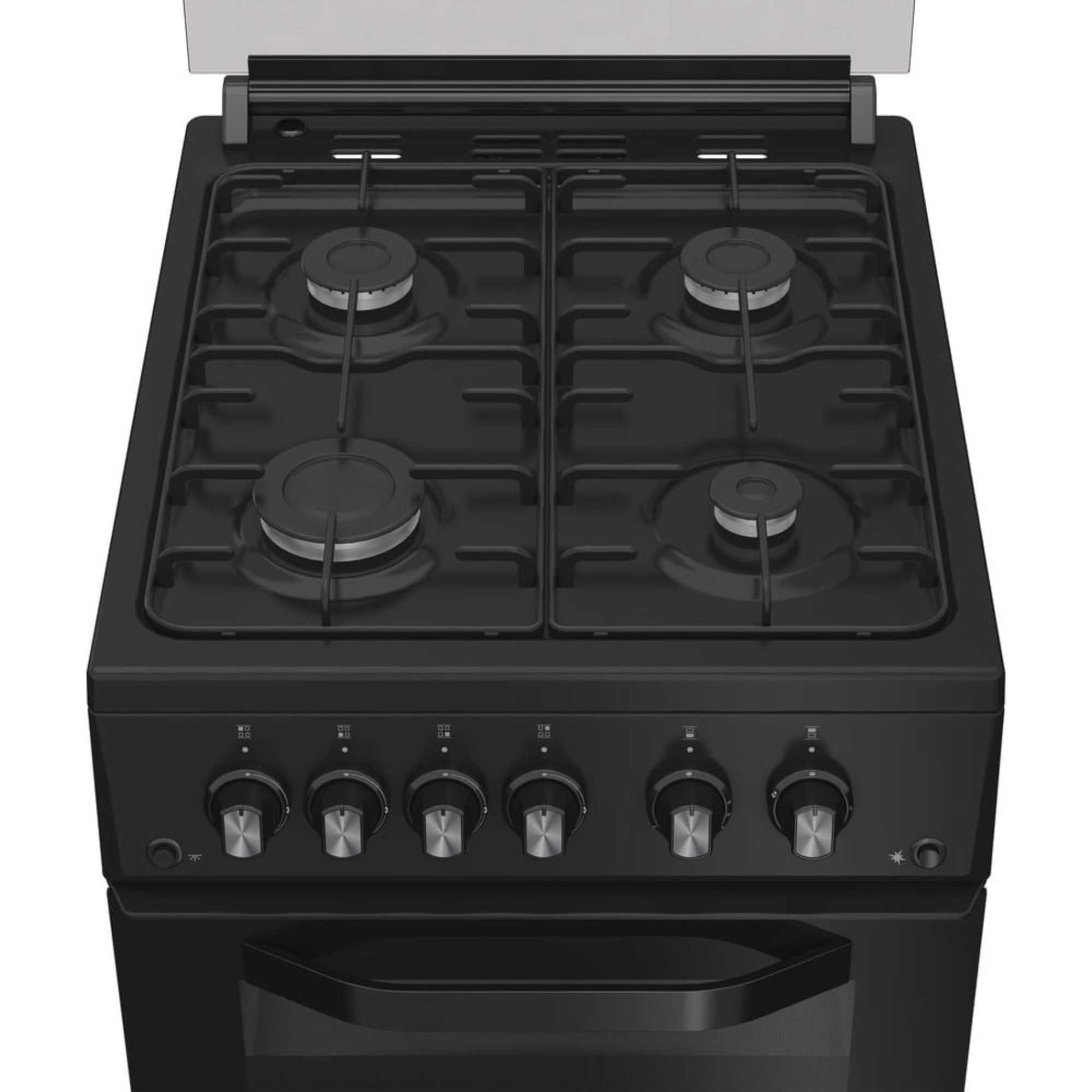 Hotpoint 50cm Gas Double Oven Cooker - HDG5GCB