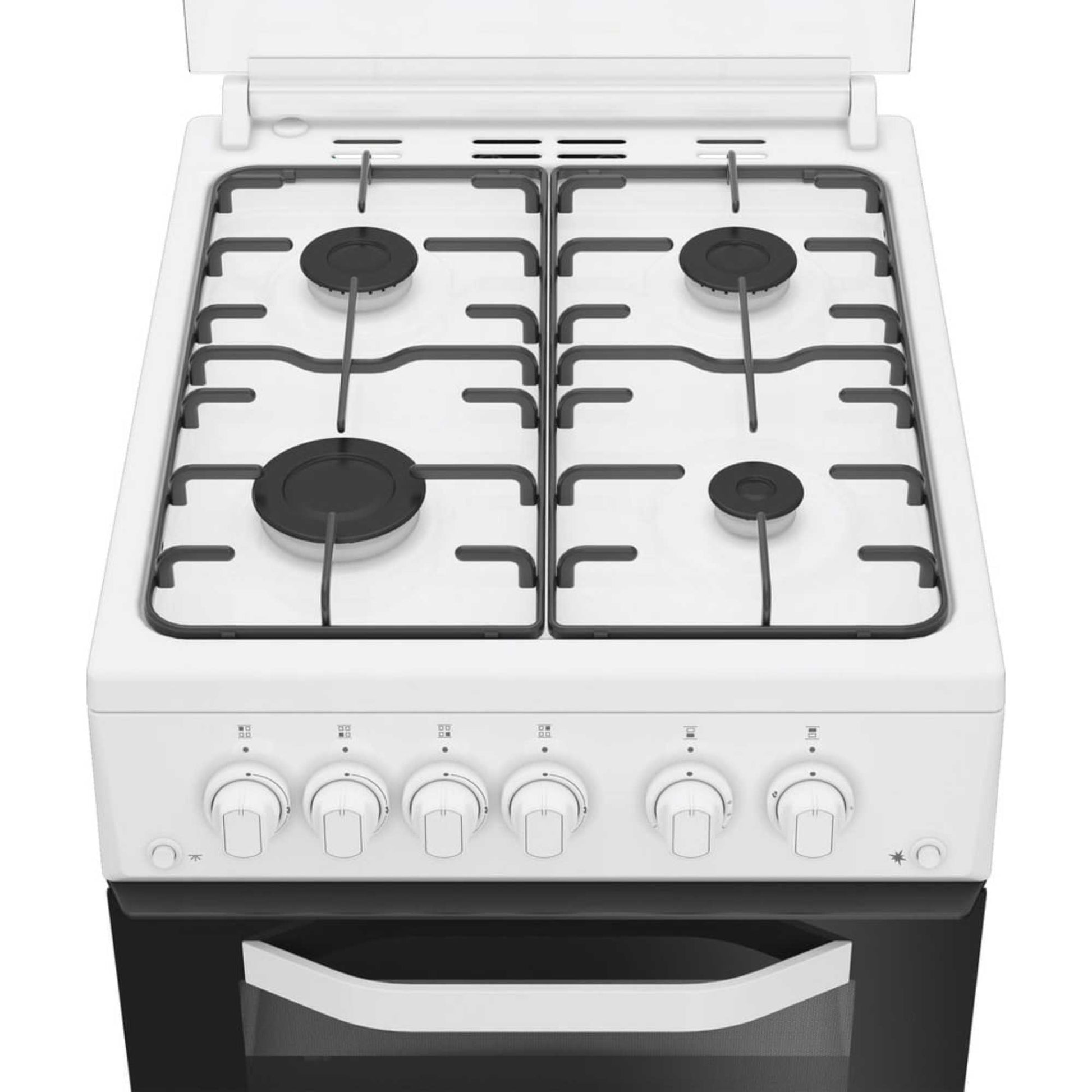 Hotpoint 50cm Gas Double Oven Cooker - HDG5GCW