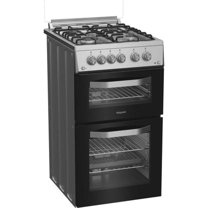 Hotpoint 50cm Gas Double Oven Cooker - HDG5GCX