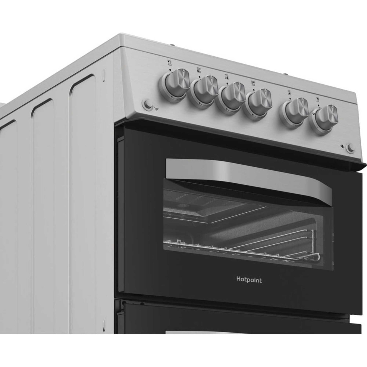 Hotpoint 50cm Gas Double Oven Cooker - HDG5GCX