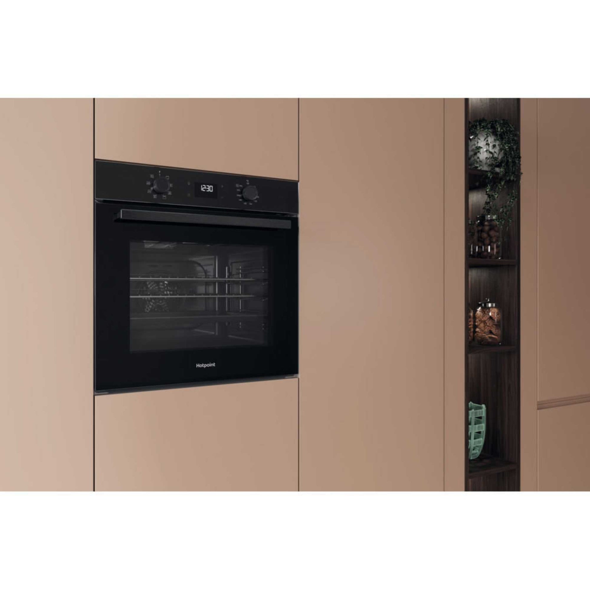 Hotpoint HO 455H B UK Class 2 Multiflow Single Electric Fan Oven - Black
