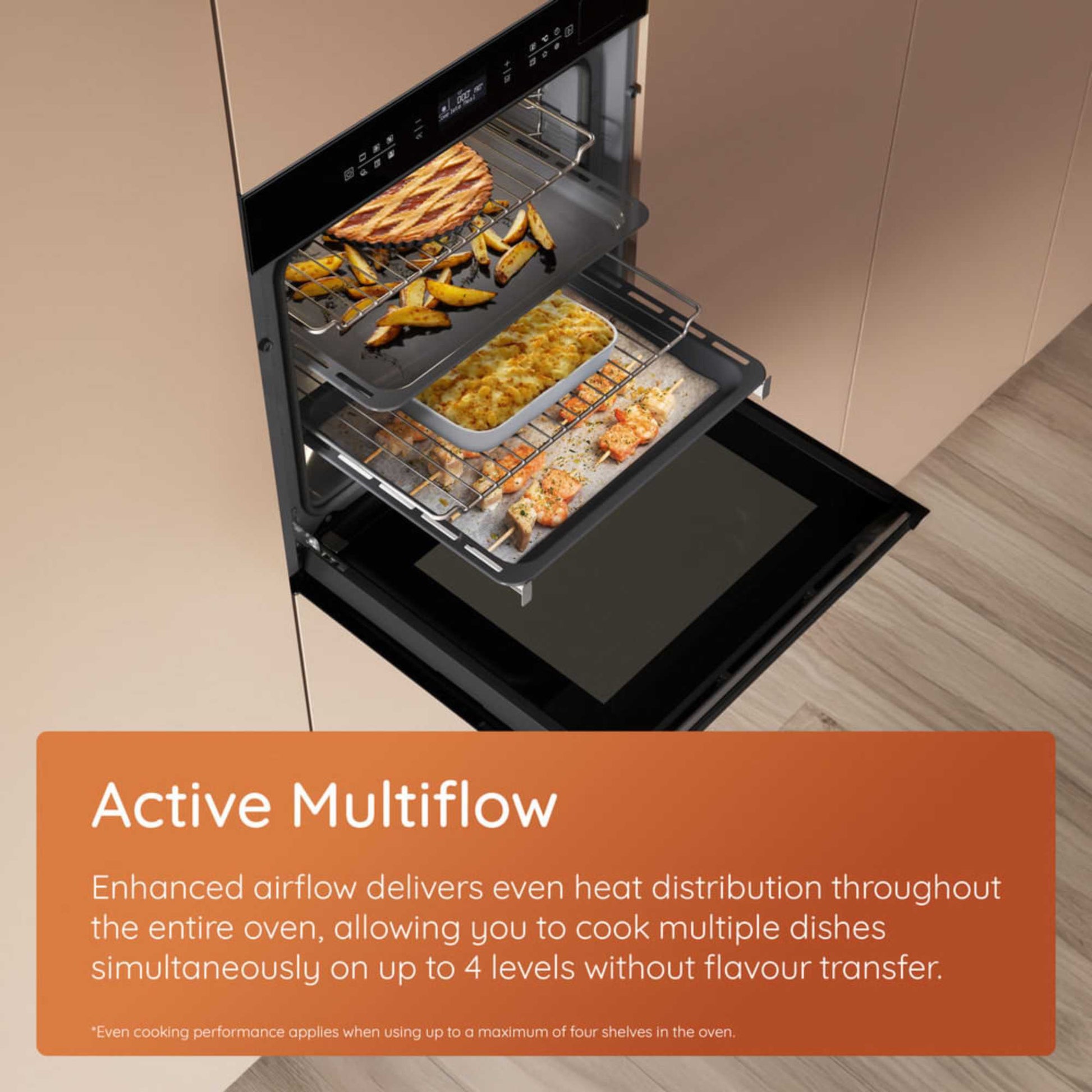 Hotpoint HOIM4S8CM0XUK Class 4 ActiveMultiflow 73l Single Oven with Air Fry