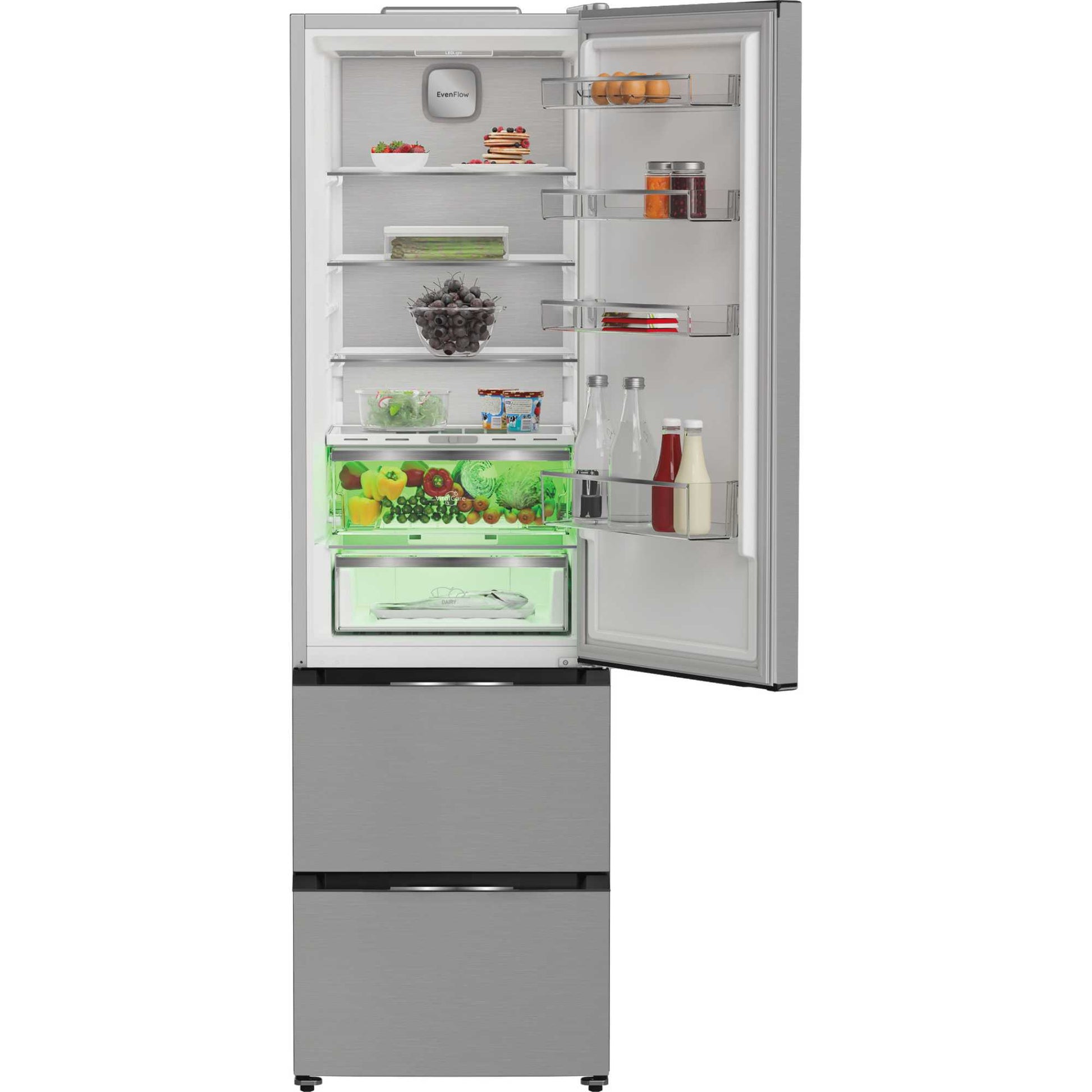 Hotpoint Fridge Freezer 70/30 Dual No Frost - Brushed Steel - HPKF 5351 XP4UK
