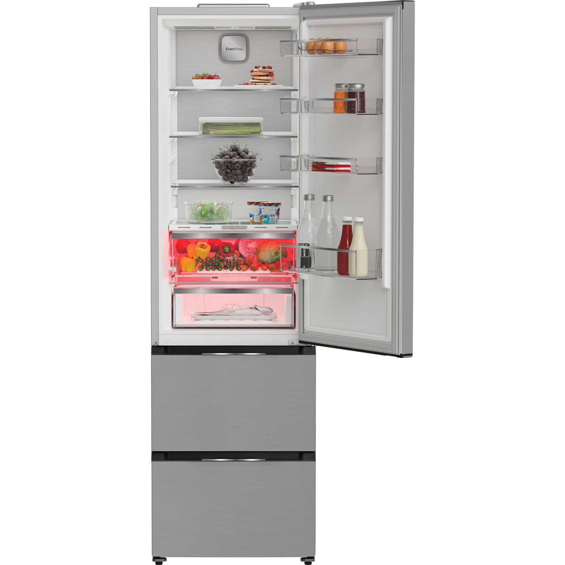 Hotpoint Fridge Freezer 70/30 Dual No Frost - Brushed Steel - HPKF 5351 XP4UK