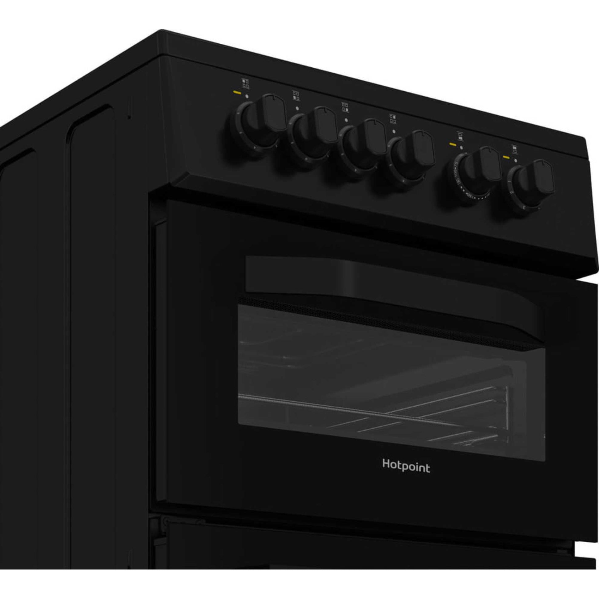 Hotpoint 50cm Electric Single Oven Cooker - HTE5VCB