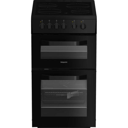 Hotpoint 50cm Electric Single Oven Cooker - HTE5VCB