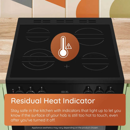 Hotpoint 50cm Electric Single Oven Cooker - HTE5VCB
