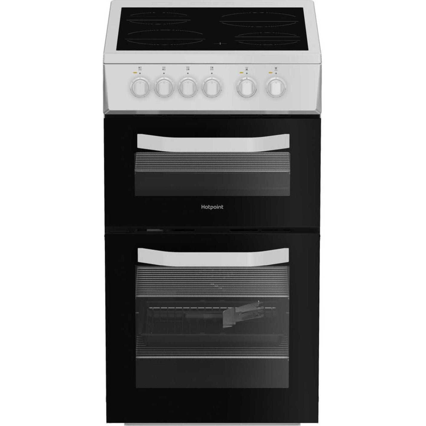 Hotpoint 50cm Electric Single Oven Cooker - HTE5VCW