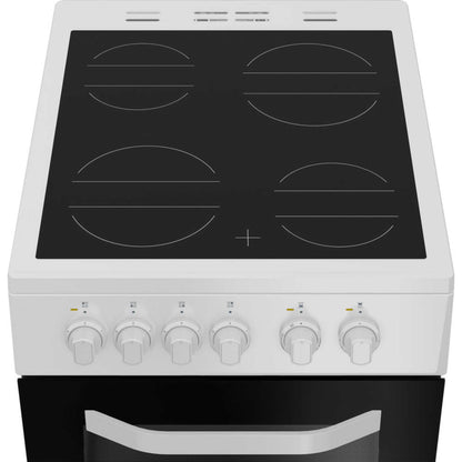 Hotpoint 50cm Electric Single Oven Cooker - HTE5VCW