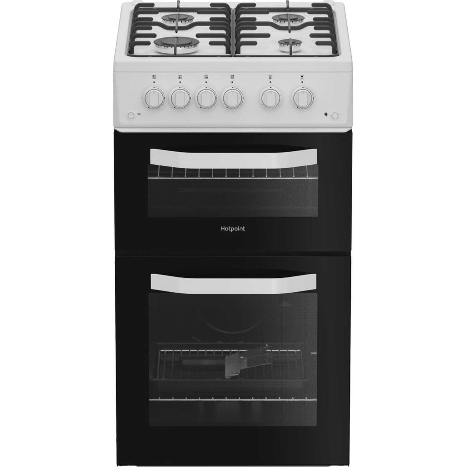 Hotpoint 50cm Gas Single Oven Cooker - HTG5GCW