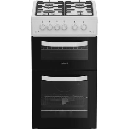 Hotpoint 50cm Gas Single Oven Cooker - HTG5GCW