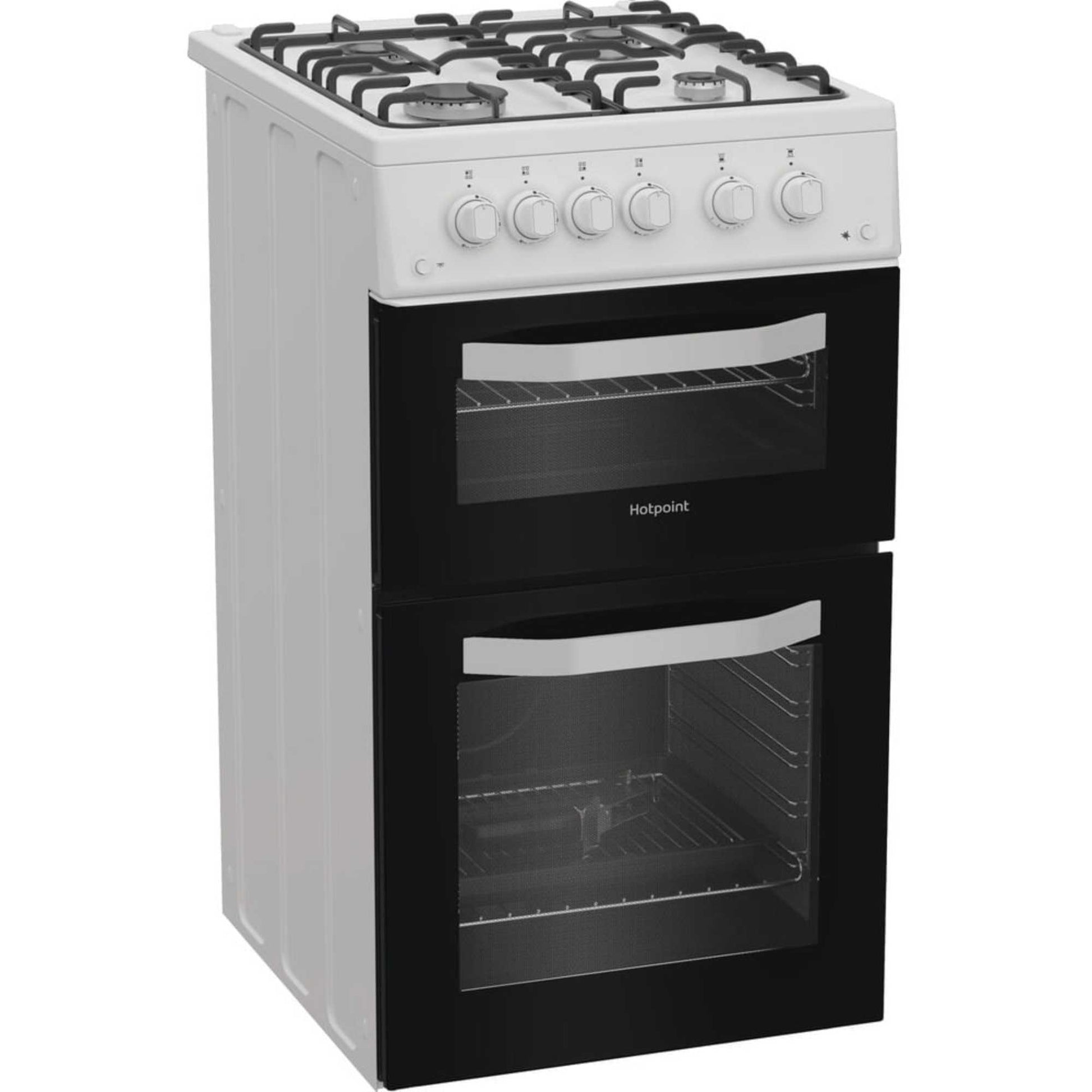 Hotpoint 50cm Gas Single Oven Cooker - HTG5GCW