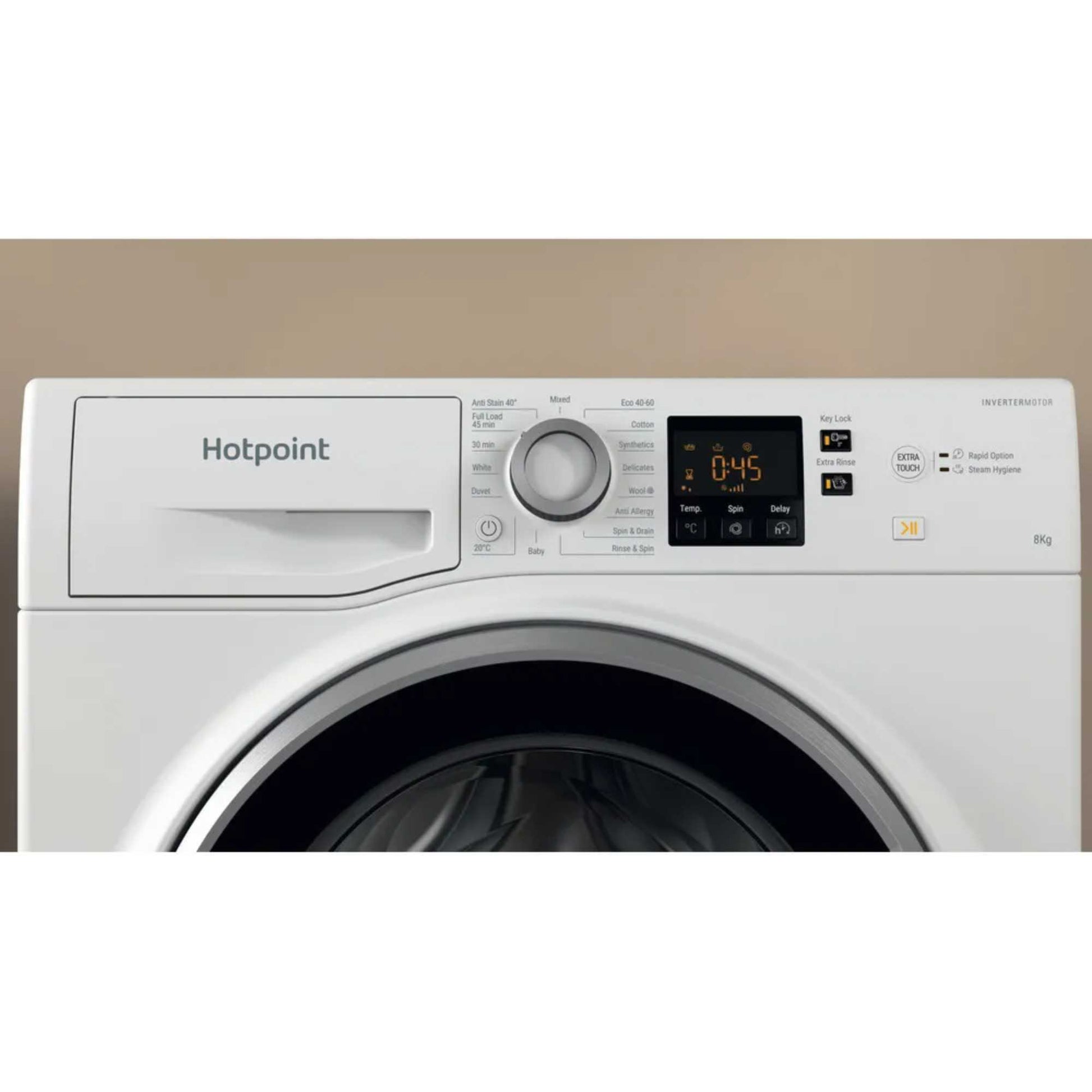 Hotpoint 8kg 1400rpm Washing Machine - NSWE846WSUK