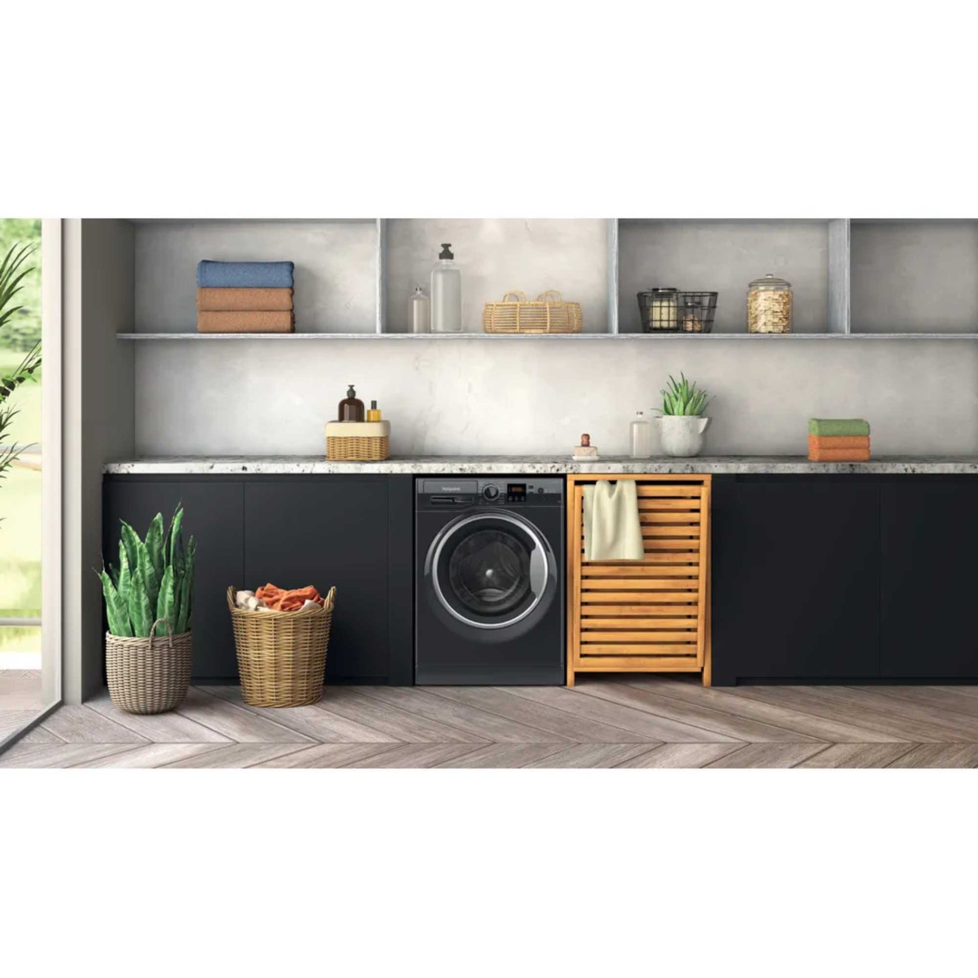 Hotpoint Anti-Stain 9kg 1400rpm Washing Machine - NSWF 946 BS UK