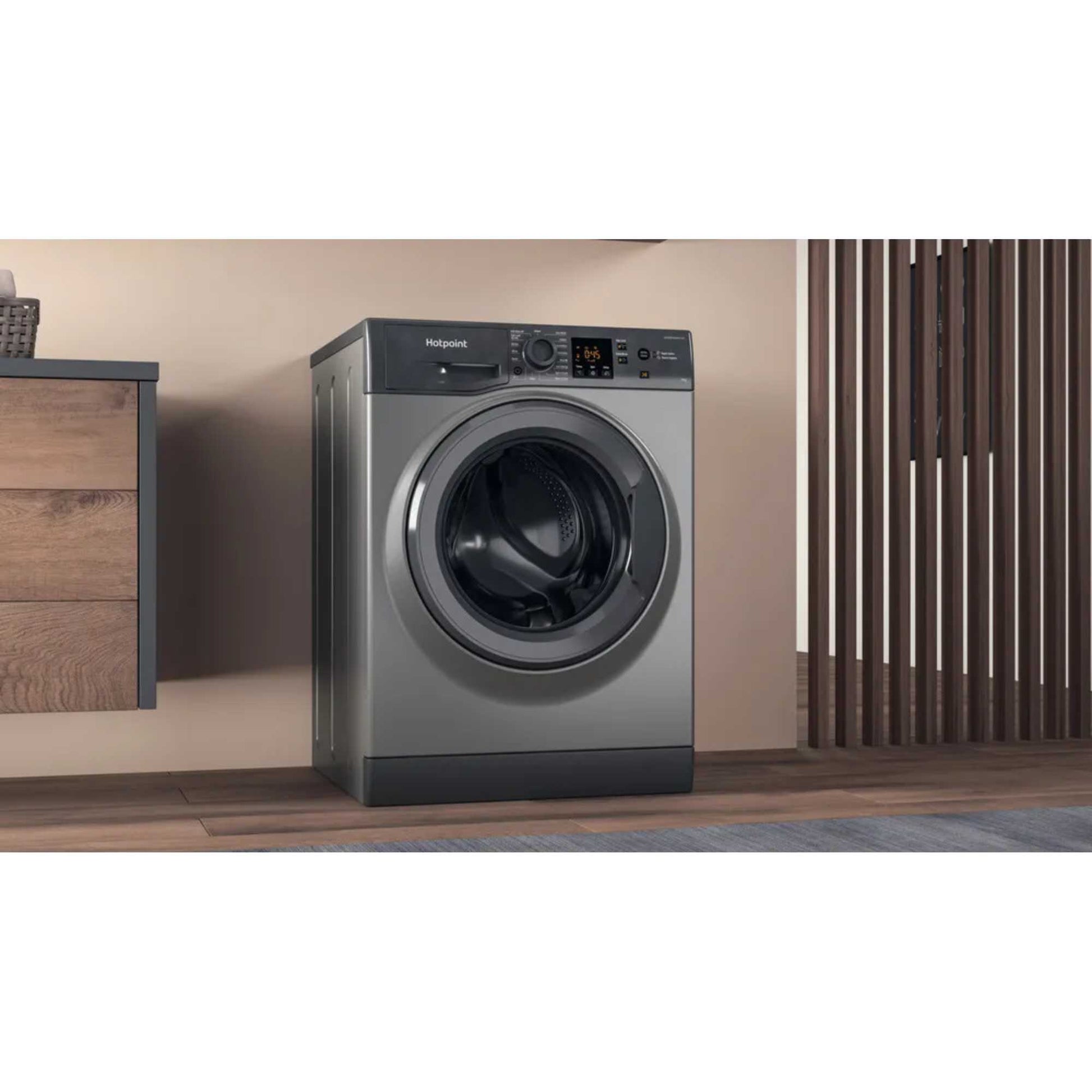 Hotpoint Anti-Stain 9kg 1400rpm Washing Machine - NSWF 946 GG UK