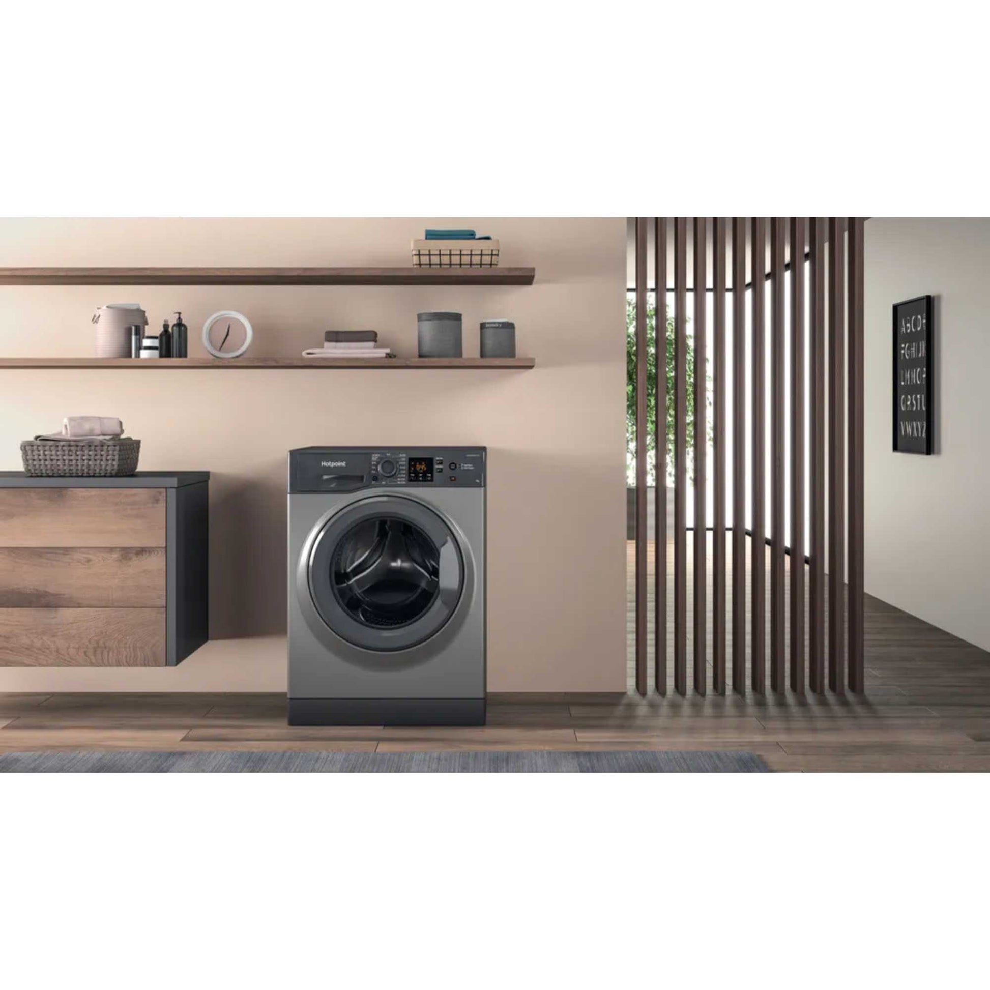 Hotpoint Anti-Stain 9kg 1400rpm Washing Machine - NSWF 946 GG UK