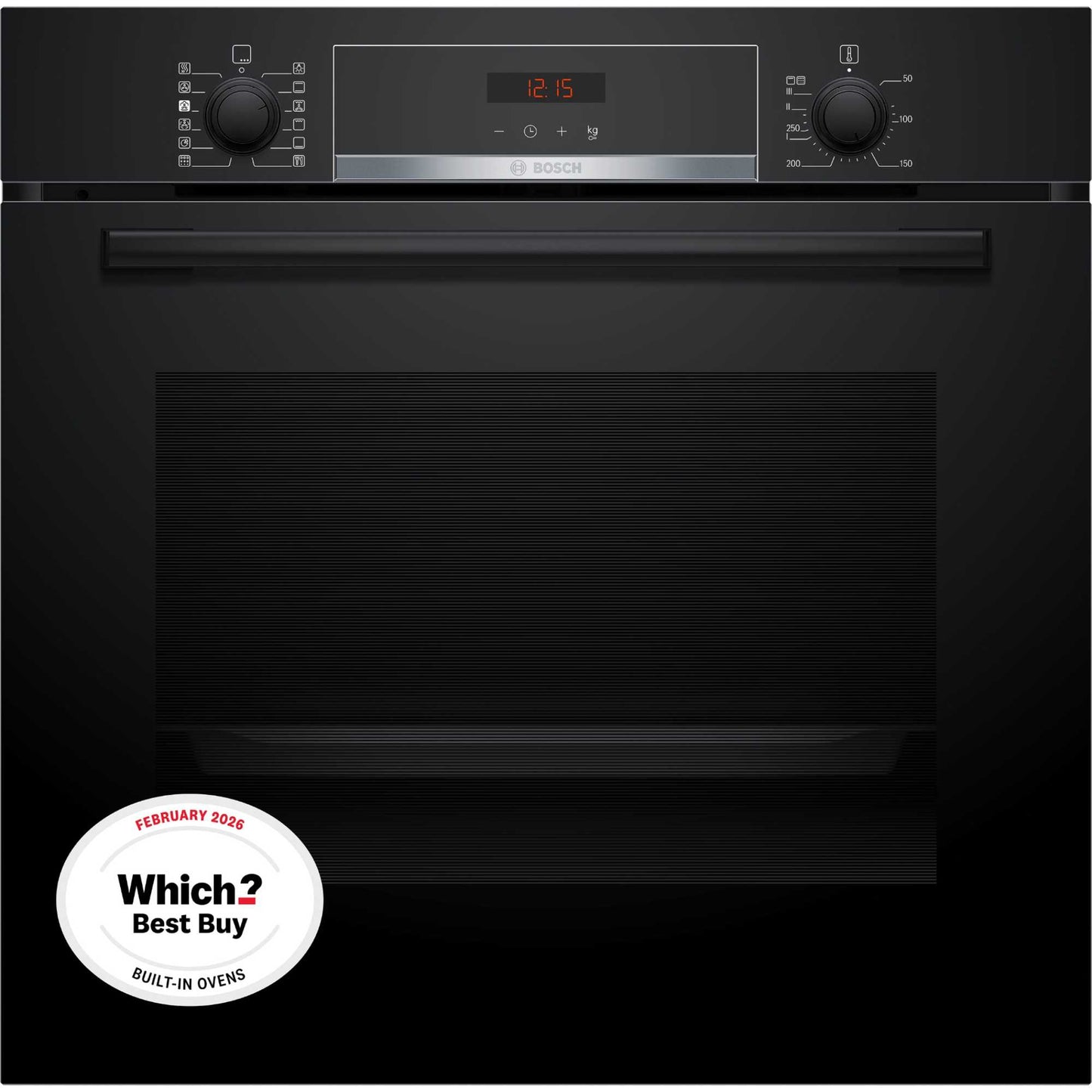 Bosch Series 4 HQA574BB3B Built-In Single Oven with Steam Function - Black