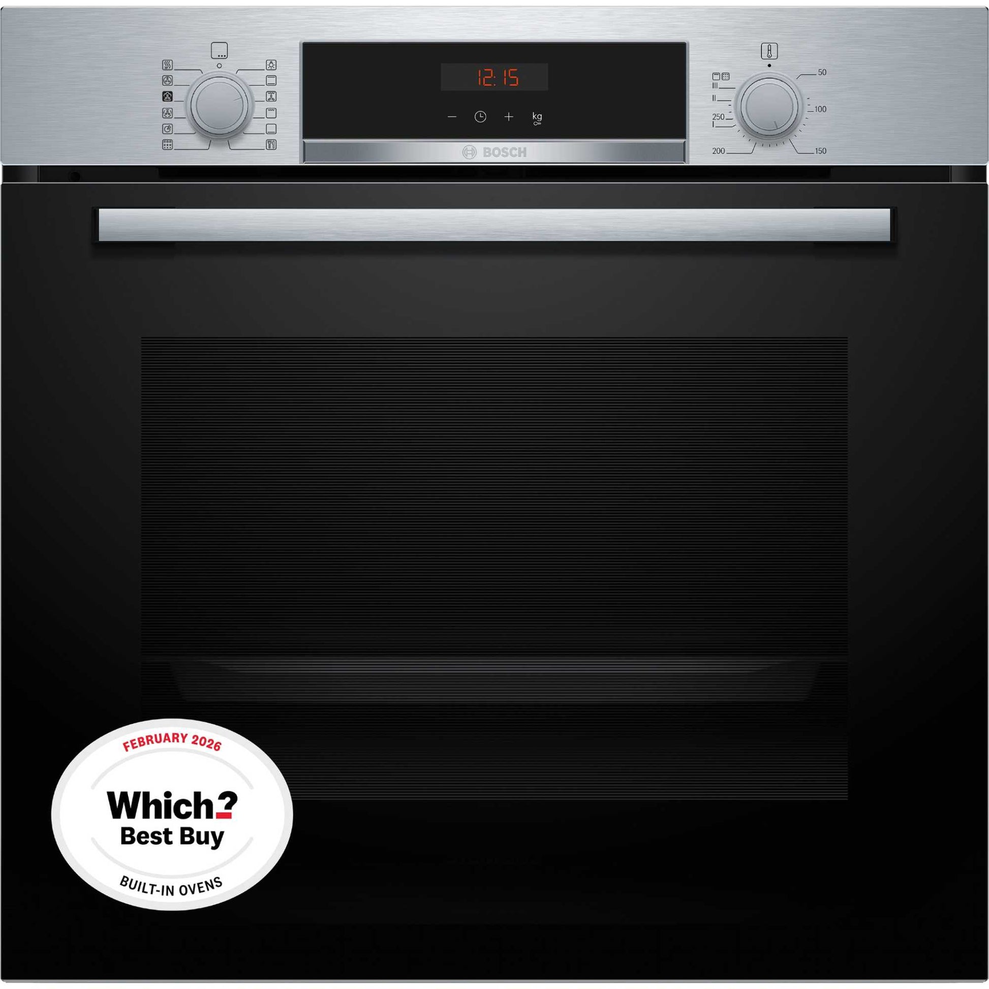 Bosch Series 4 HQA574BS3B Built-in Single Oven with Steam Function - Stainless Steel