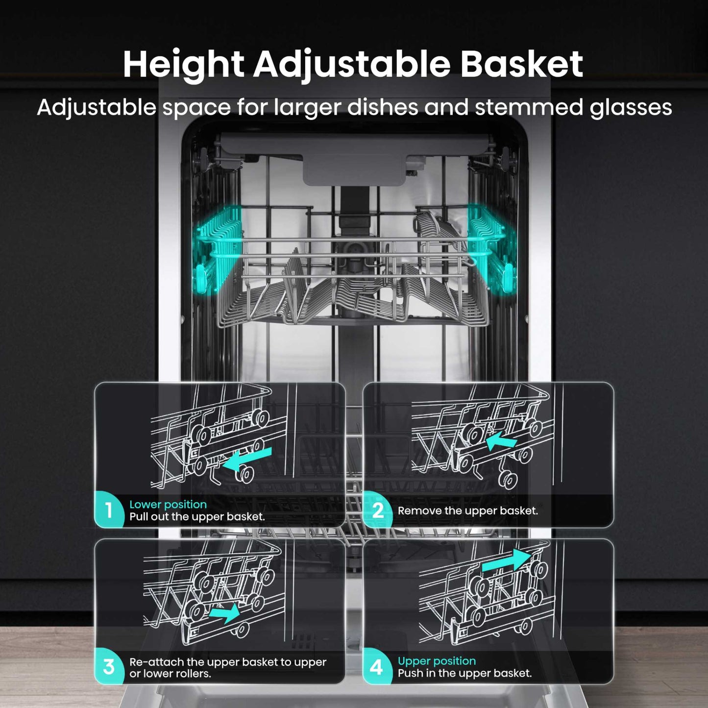 Hisense Hi4 Freestanding Slimline Dishwasher - HS523E15WUK
