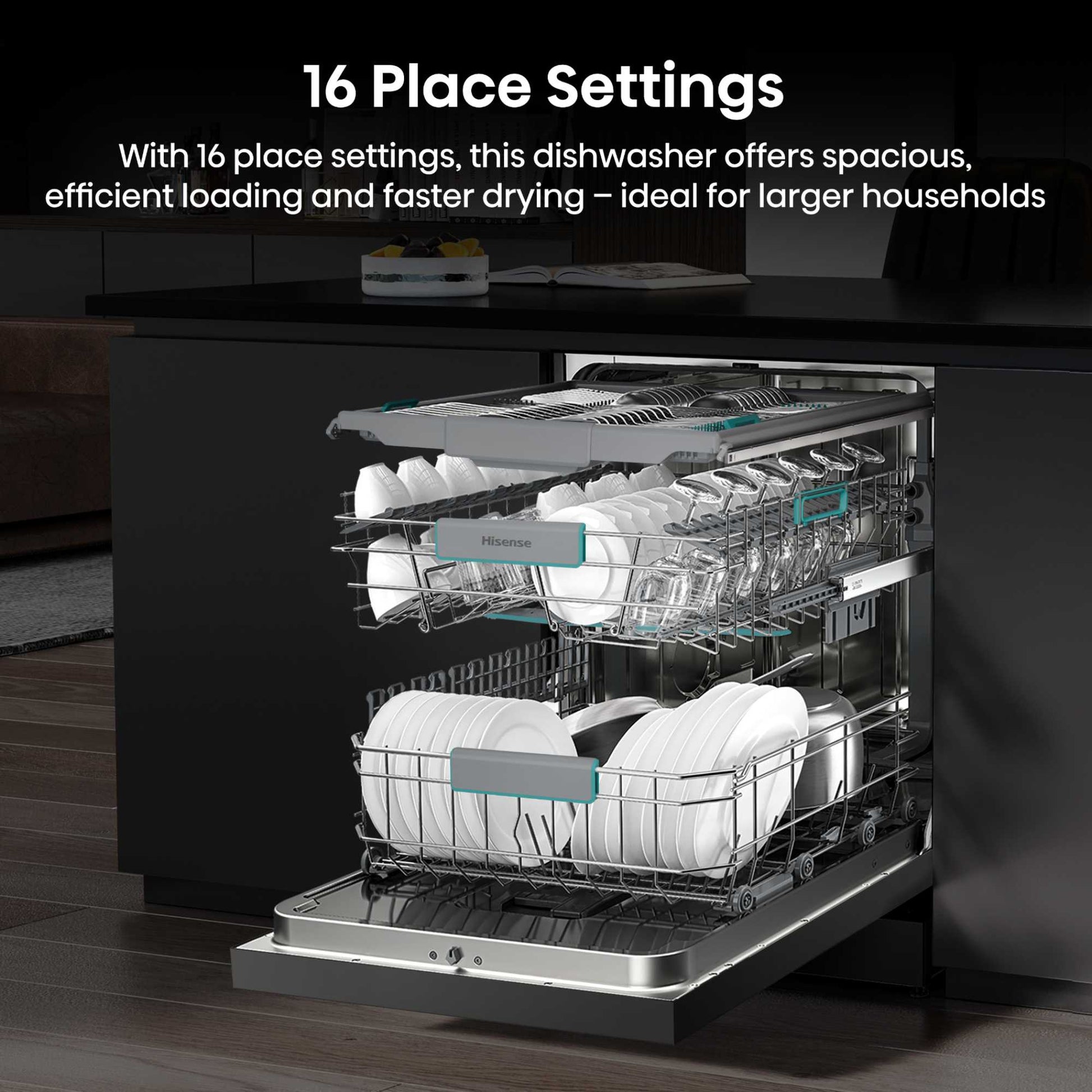 Hisense Hi6 Full-Sized Freestanding Dishwasher - HS663A90BXUK