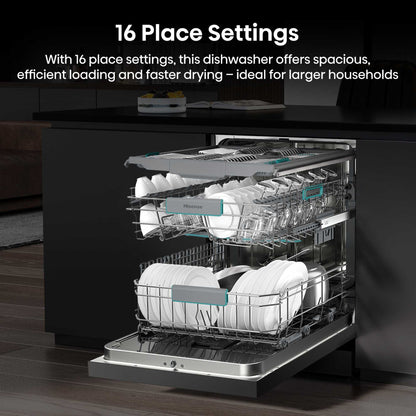 Hisense Hi6 Full-Sized Freestanding Dishwasher - HS663A90BXUK