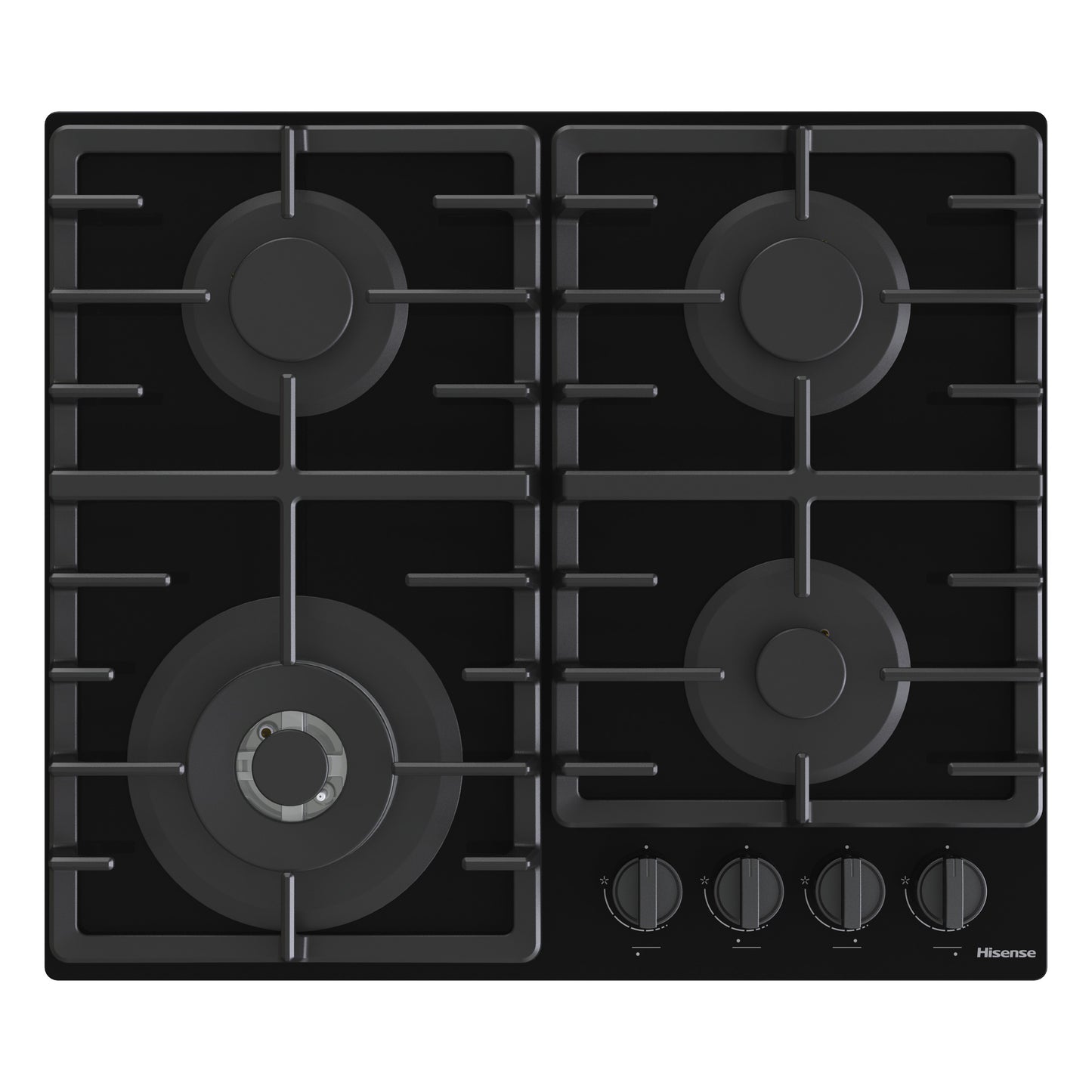 Hisense GG663BHF 60cm 4 Burner Gas Hob - Black