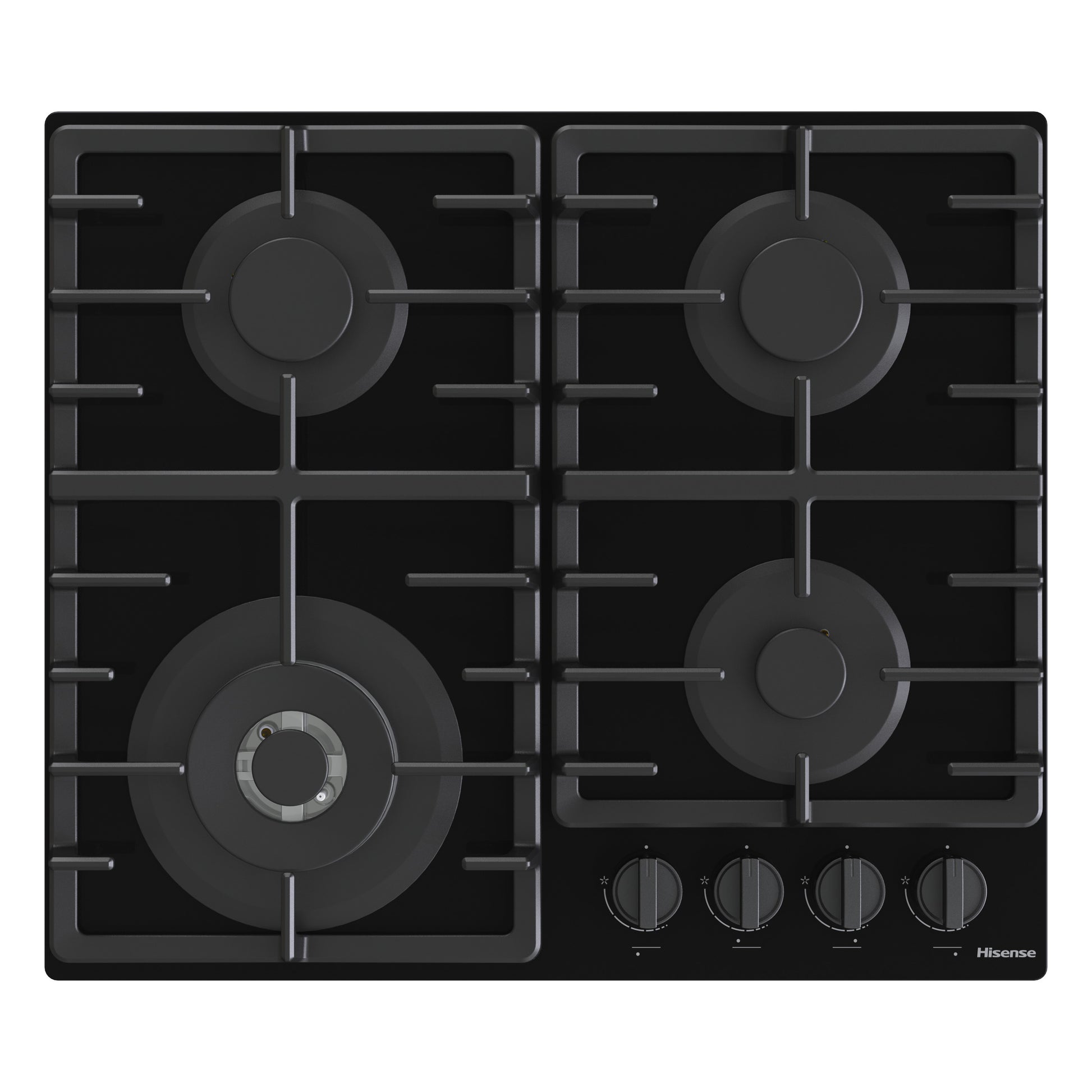 Hisense GG663BHF 60cm 4 Burner Gas Hob - Black