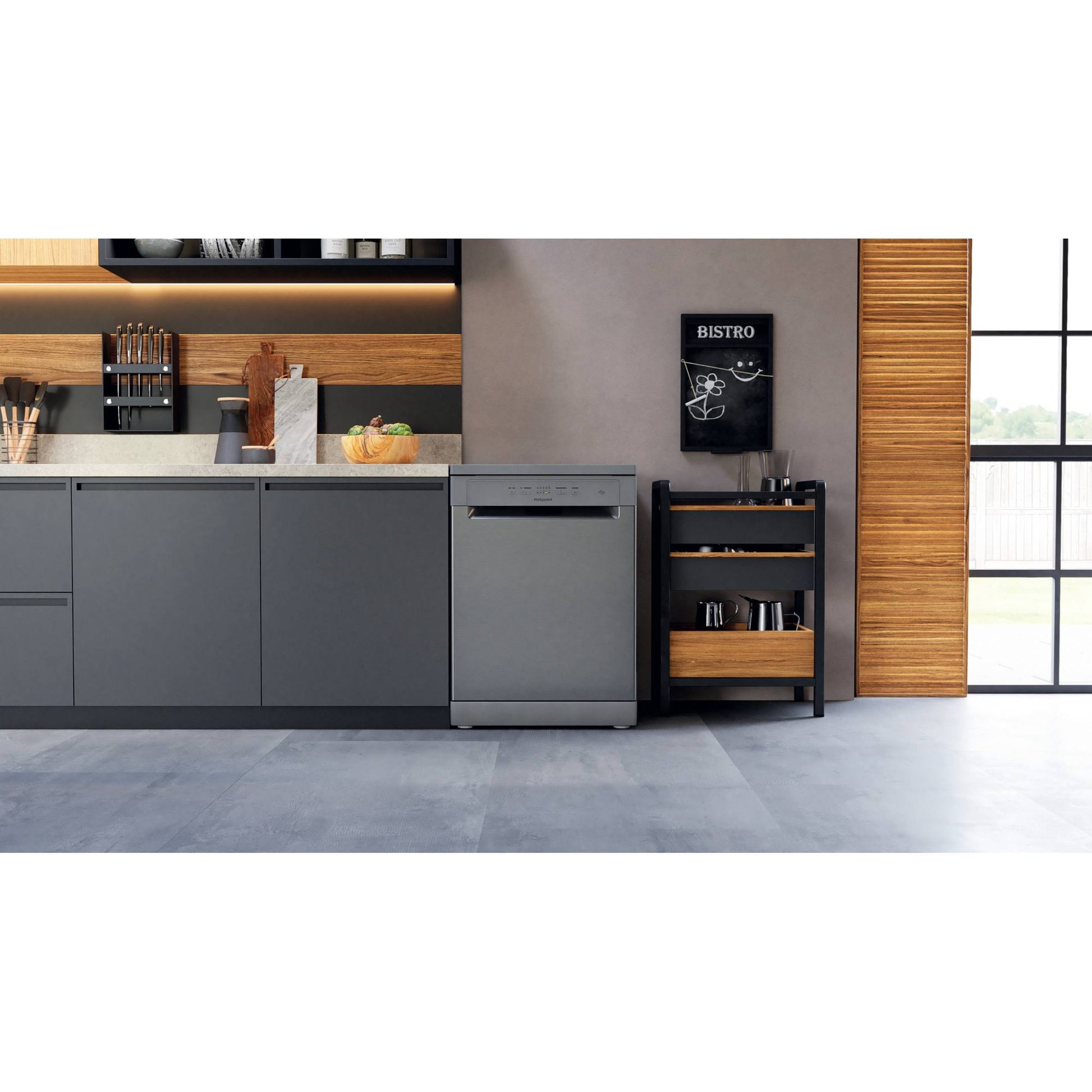 Hotpoint Freestanding Full-Sized Dishwasher - H2F HL626 X UK