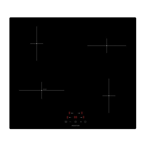 60CM 4 ZONE INDUCTION HOB BLACK