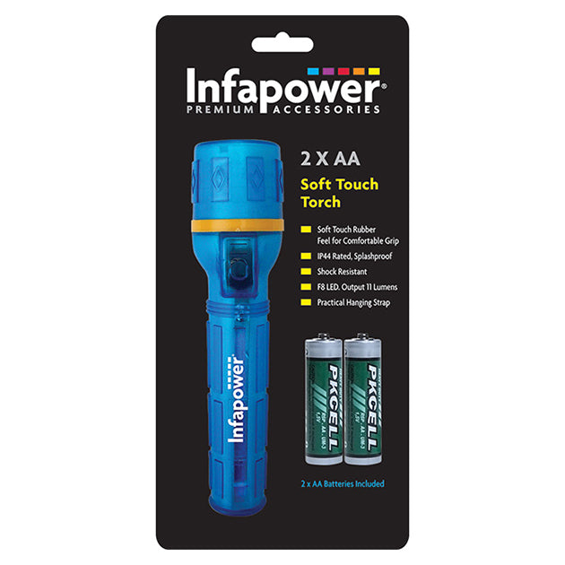 INFAPOWER 2AA SOFT TOUCH RUBBER TORCH