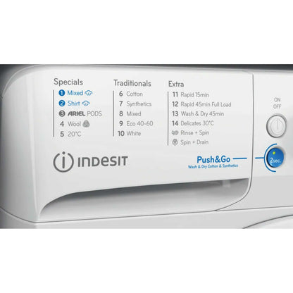 Indesit Push&Go 10kg Wash 7kg Dry 1400rpm Washer Dryer - BDE 107436 WV UK
