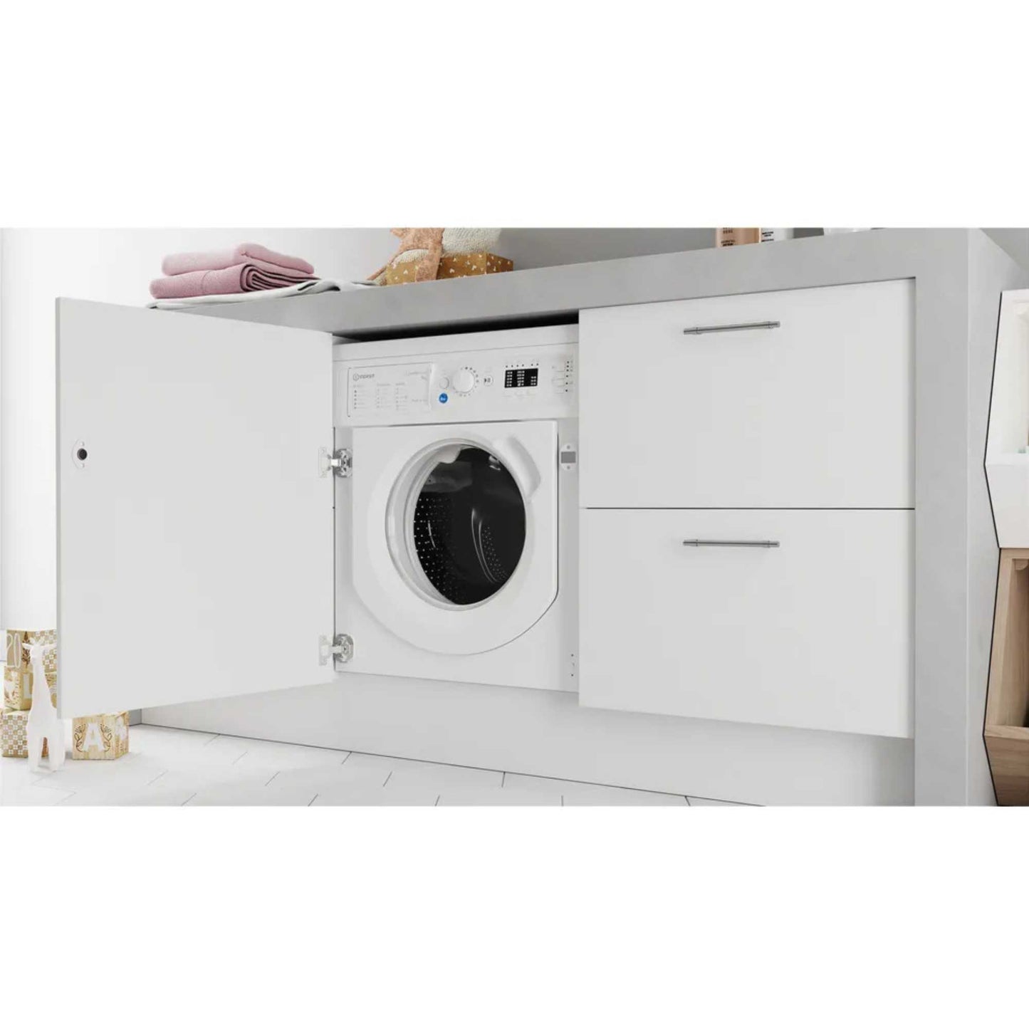 Indesit BI WMIL 91485 UK Push&Go 9kg 1400rpm Built-In Washing Machine