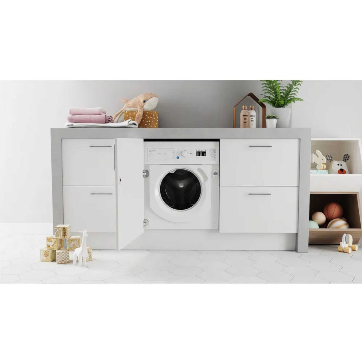 Indesit BI WMIL 91485 UK Push&Go 9kg 1400rpm Built-In Washing Machine