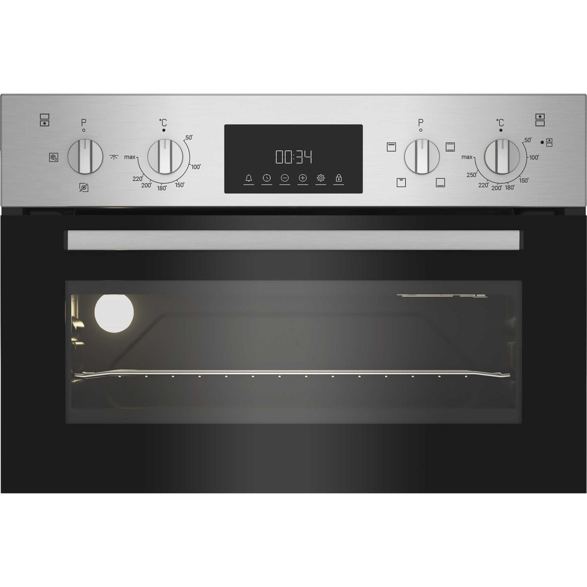 Indesit DII 10D IX Built-In Electric Fan Double Oven - Stainless Steel