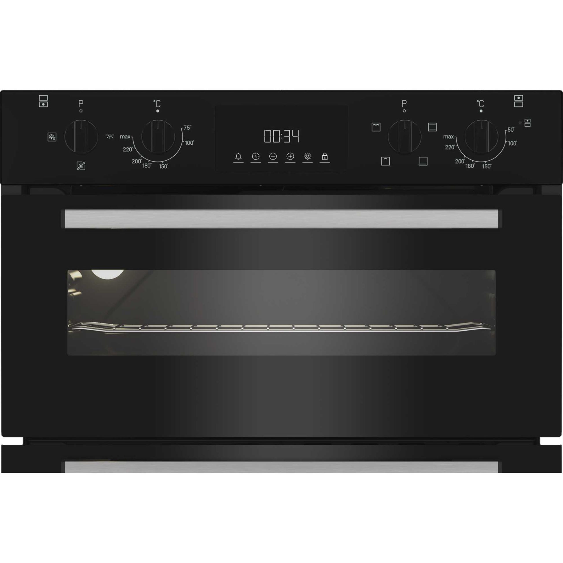 Indesit DUI 10D B Built-Under Electric Fan Double Oven - Black