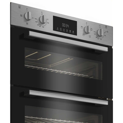 Indesit DUI 10D IX Built-Under Electric Fan Double Oven - Stainless Steel