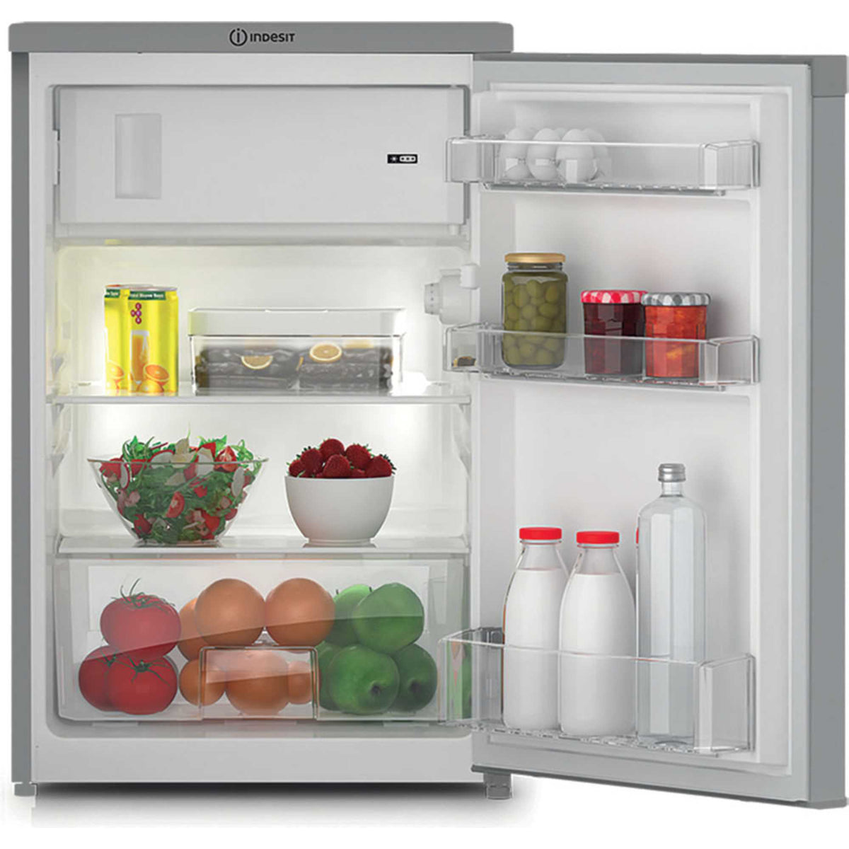 Indesit Undercounter Fridge Low Frost with Icebox - Silver - I55V1 112S UK